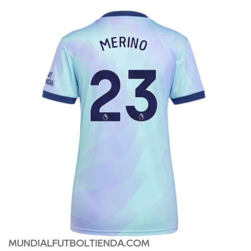 Camiseta Arsenal Mikel Merino #23 Tercera Equipación Replica 2024-25 para mujer mangas cortas